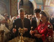 Президент взяв участь у Великодньому богослужінні у Свято-Михайлівському Соборі