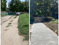 Нікополь оновлюється новими тротуарними доріжками