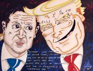 В сети смеются над карикатурой Джима Керри на Зеленского и Трампа