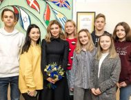 Олена Зеленська відвідала міжнародну школу «Вільнюський Литовський дім» та поспілкувалася з групою учнів з України