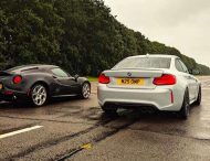 BMW M2 и Alfa Romeo 4C сравнили на мокрой трассе