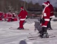 Нашествие Санта-Клаусов: в США сотни лыжников принарядились в честь ежегодного праздника