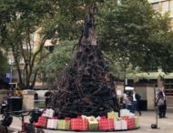 В Австралии установили сгоревшую новогоднюю елку