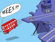 Прощай, Европа: появились яркие карикатуры на выход Британии из ЕС