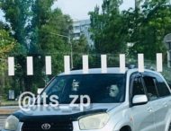 В Запорожье огромный пес сел за руль внедорожника