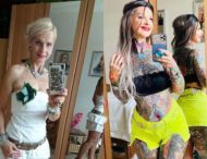55-летняя бабушка потратила €30 тысяч на яркие тату