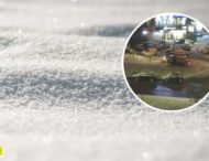 В Киеве появилась снегоуборочная техника едва выпал снег