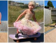 4-летняя скейтбордистка в розовой юбке-пачке покоряет Сеть