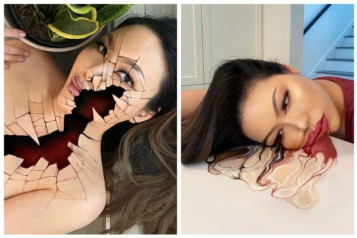 Визажистка шокировала необычным макияжем Визажистка шокировала необычным макияжем