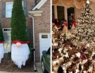 Как только люди ни украшают дома к новогодним праздникам