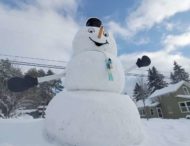Американцы слепили снеговика высотой 6 метров