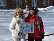 87-летний украинец на лыжах установил рекорд