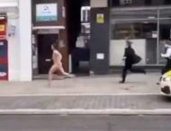 В Лондоне полицейские гонялись за голым мужчиной