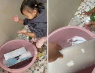 Донька вирішила допомогти татові та помила його ноутбук водою з милом (ФОТО)