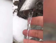 Оптична ілюзія із замерзлим струменем води захопила мережу (відео)