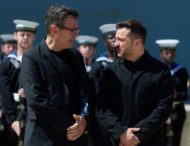 Володимир Зеленський та Енді Бернем провели першу зустріч на британській військово-морській базі Портсмут